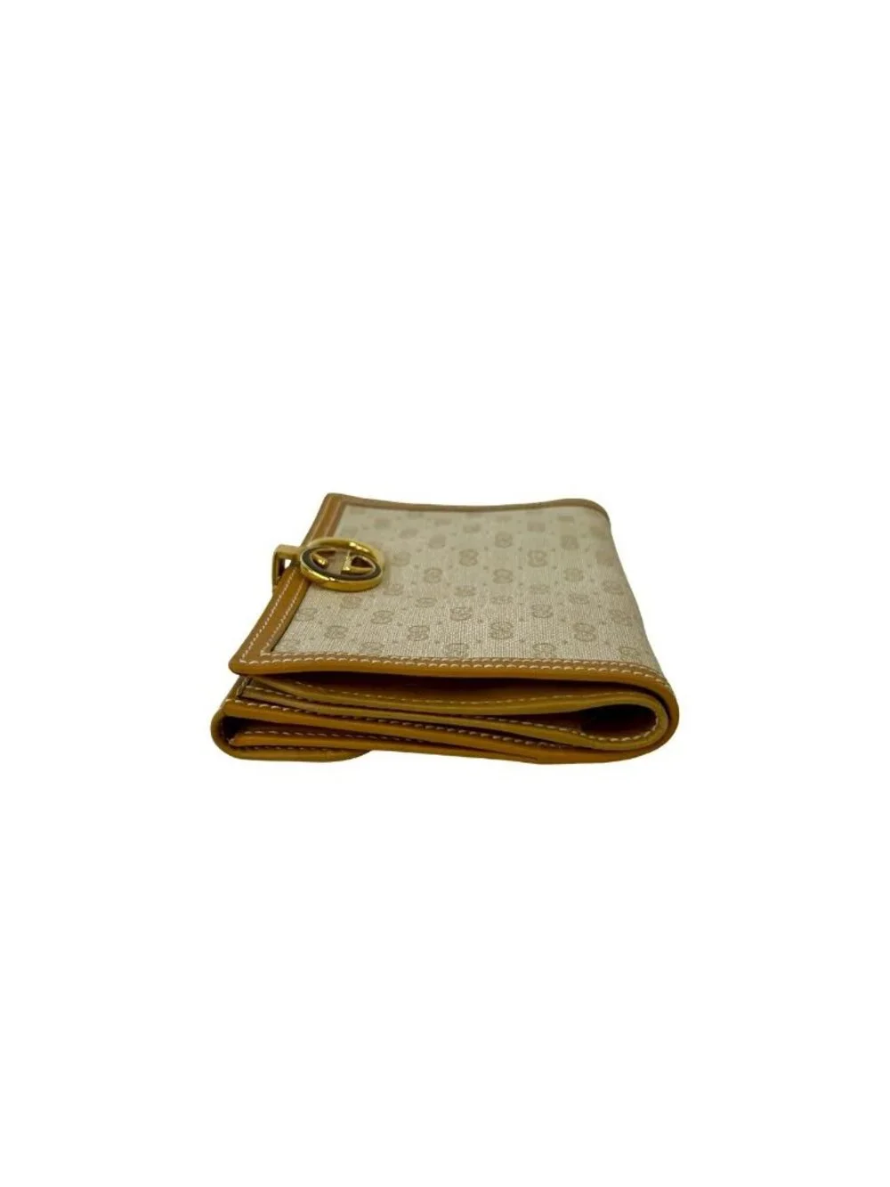 ★SOLD★ Gucci Vintage Micro GG Logo Leather Bifold Wallet Camel Ivory - Picture 4 of 10